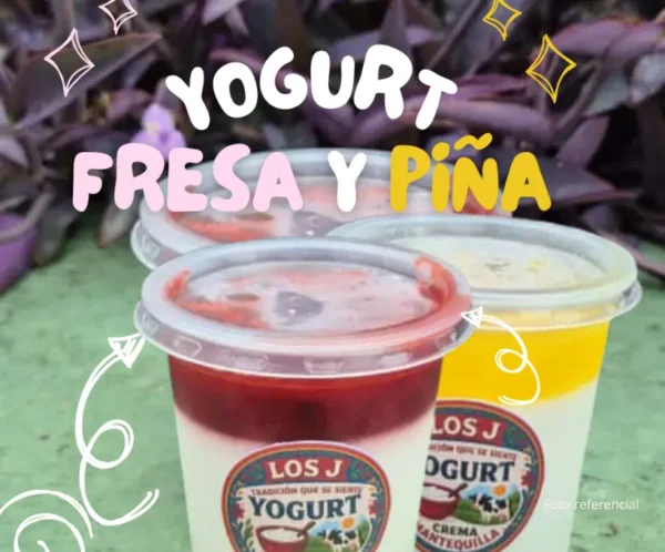 Yogurt de Piña y fresa Yogurt de Piña y fresa