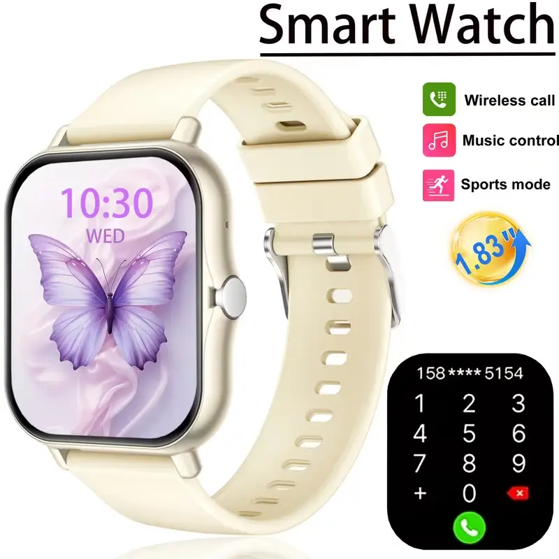 Smartwatch Deportivo 1.83 Edición Especial Dorado Llamadas Inalámbricas, Notificaciones y Control de Música
