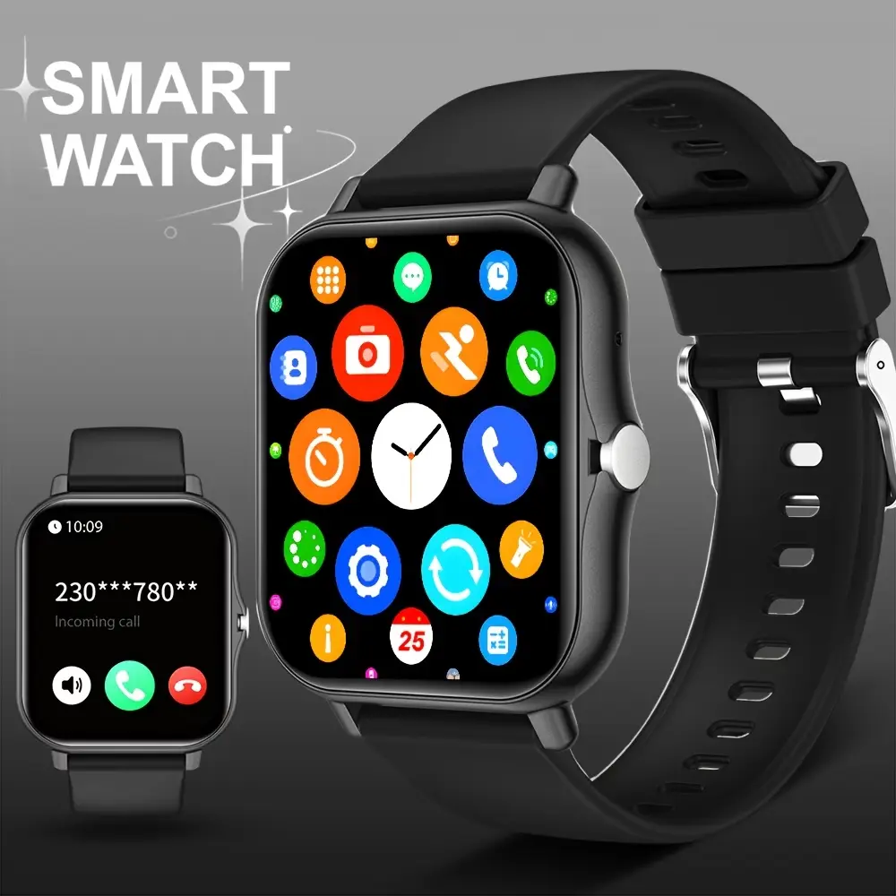 Smartwatch Unisex Inalámbrico, Pantalla Táctil Completa de 1.83 Pulgadas